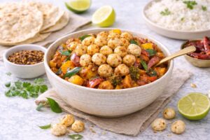 Spicy makhana fox nuts Indian snack