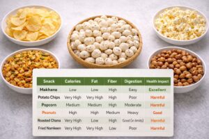 makhana vs other snacks